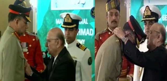 ملکی دفاع: فوجی افسران میں اعزازت تقسیم 1 asif zardari12