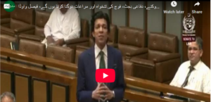 دفاعی بجٹ پر فیصل واوڈا کی سینٹ میں تقریر