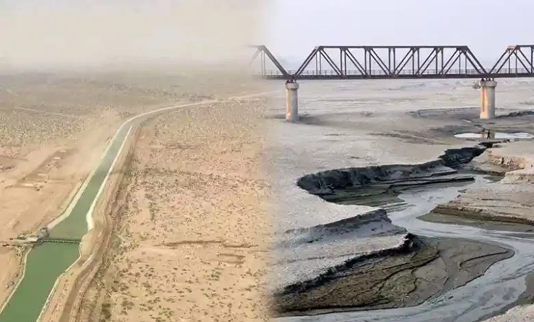 دریائے سندھ میں پانی کی شدید کمی 1 River canal 1