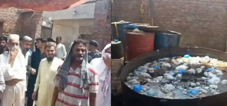 چربی اور آلائشوں کا غیر معیاری آئل،بدبو سے علاقہ مکین تنگ 1 چربی اور آلائشوں