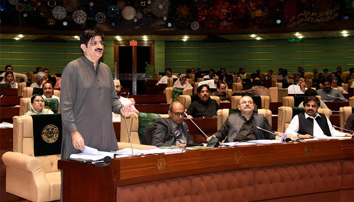 سندھ اسمبلی: 34 کھرب 51 ارب روپے کا بجٹ پیش 1 سندھ اسمبلی: