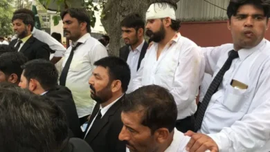 اسلام آباد ہائی کورٹ بار کے صدر اور پی ٹی آئی وکلا میں تلخ کلامی 5 اسلام آباد