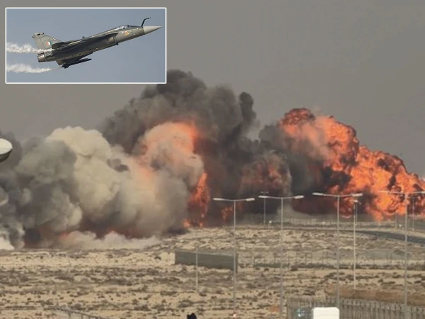 بھارتی لڑاکا طیارہ دبئی ایئر شو گر کر تباہ 1 تیجس طیارہ