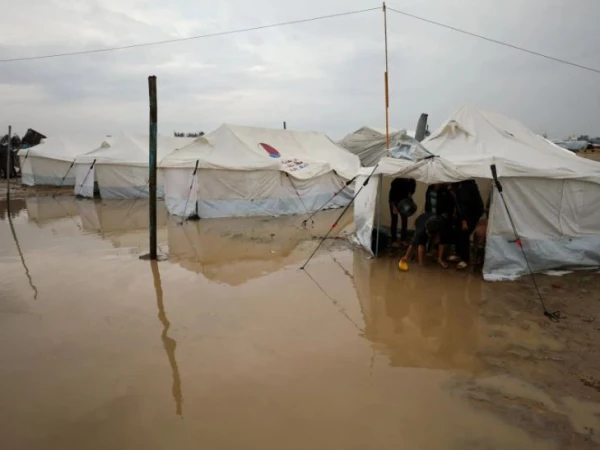 غزہ میں بارش کا قہر